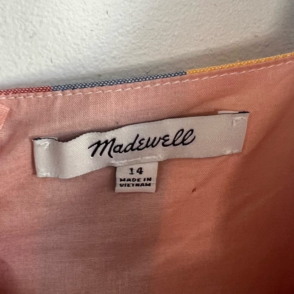 Madewell Sherbet Stripe Tie Front Cutout Dress - Picture 8 of 14